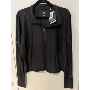 NWT DSG Women's Size XXL Run Meet and Greet‎ ½ Zip Top Pure Black MSRP $40